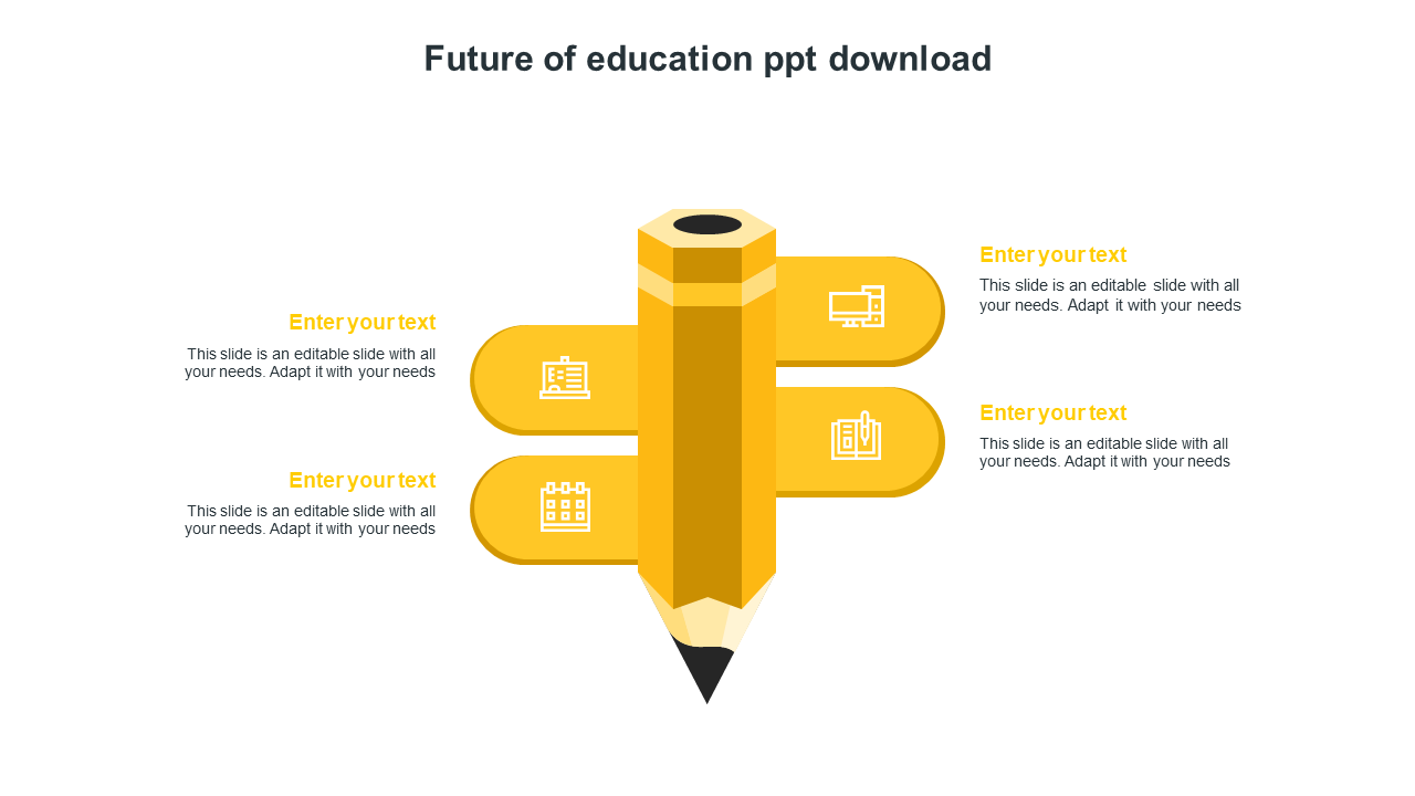 Free - Yellow Color Future Of Education PPT Download Templates